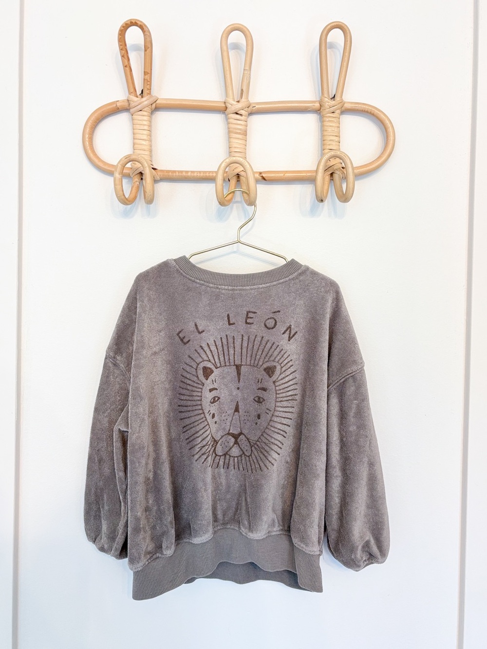 Rylee + Cru Lion Terry Cloth Crew